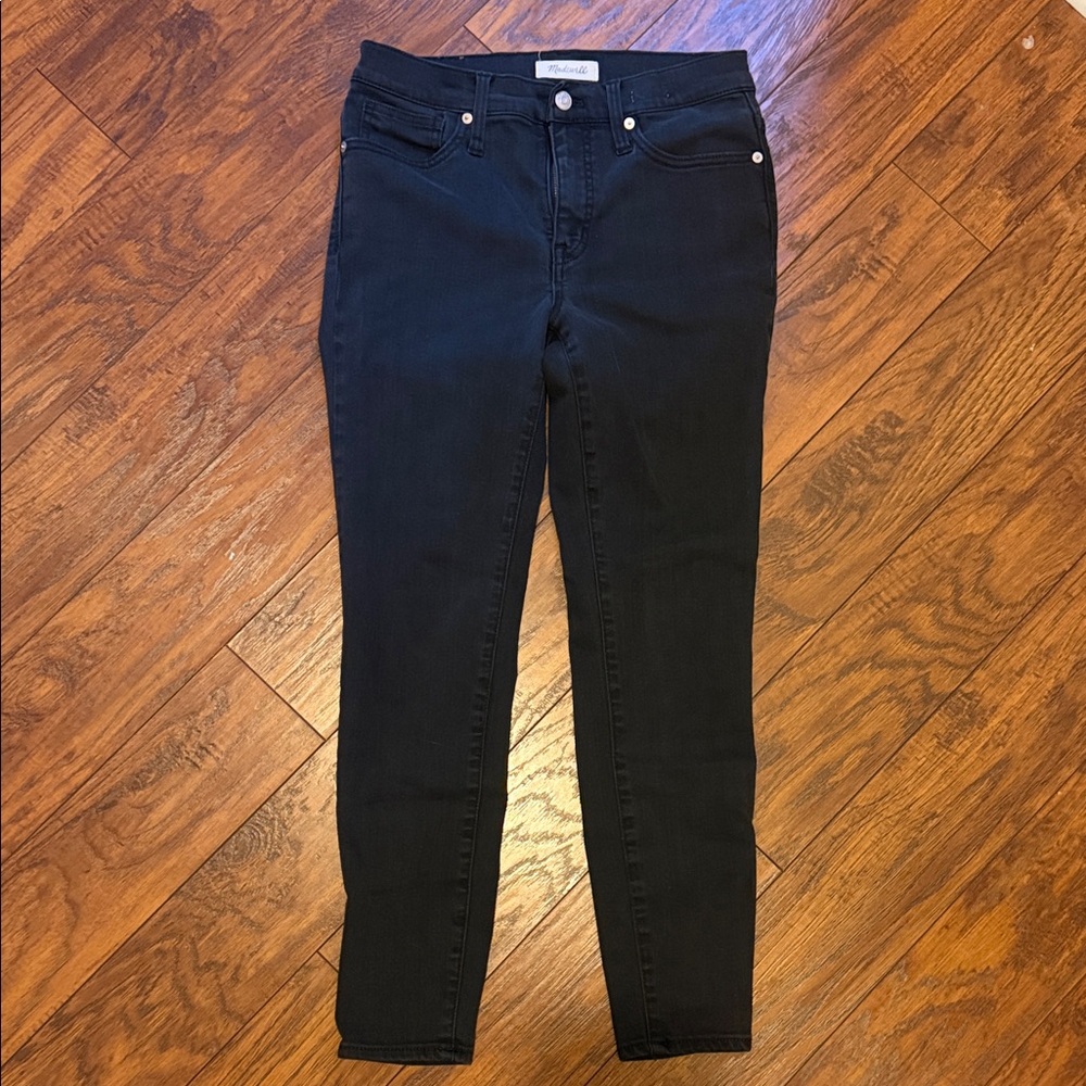 Madewell 9” High Rise Skinny Jeans Black Size 28